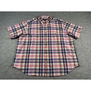 Ralph Lauren Indian Madras Shirt Mens XXXL Big Short Sleeve Multi Color Plaid